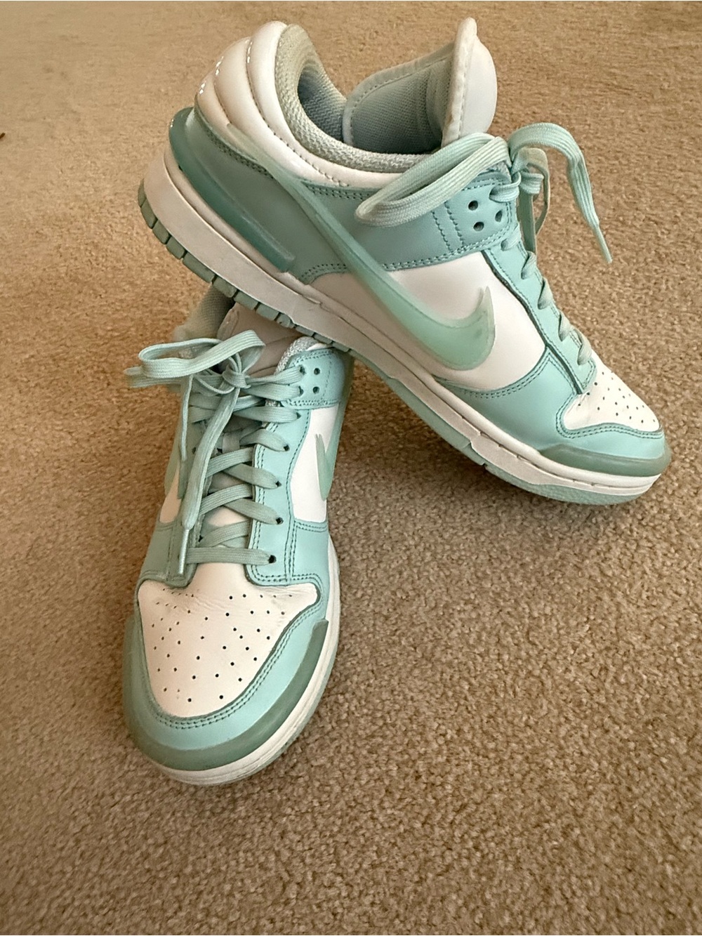 Nike Women’s Low-Top Sneakers in Mint and White